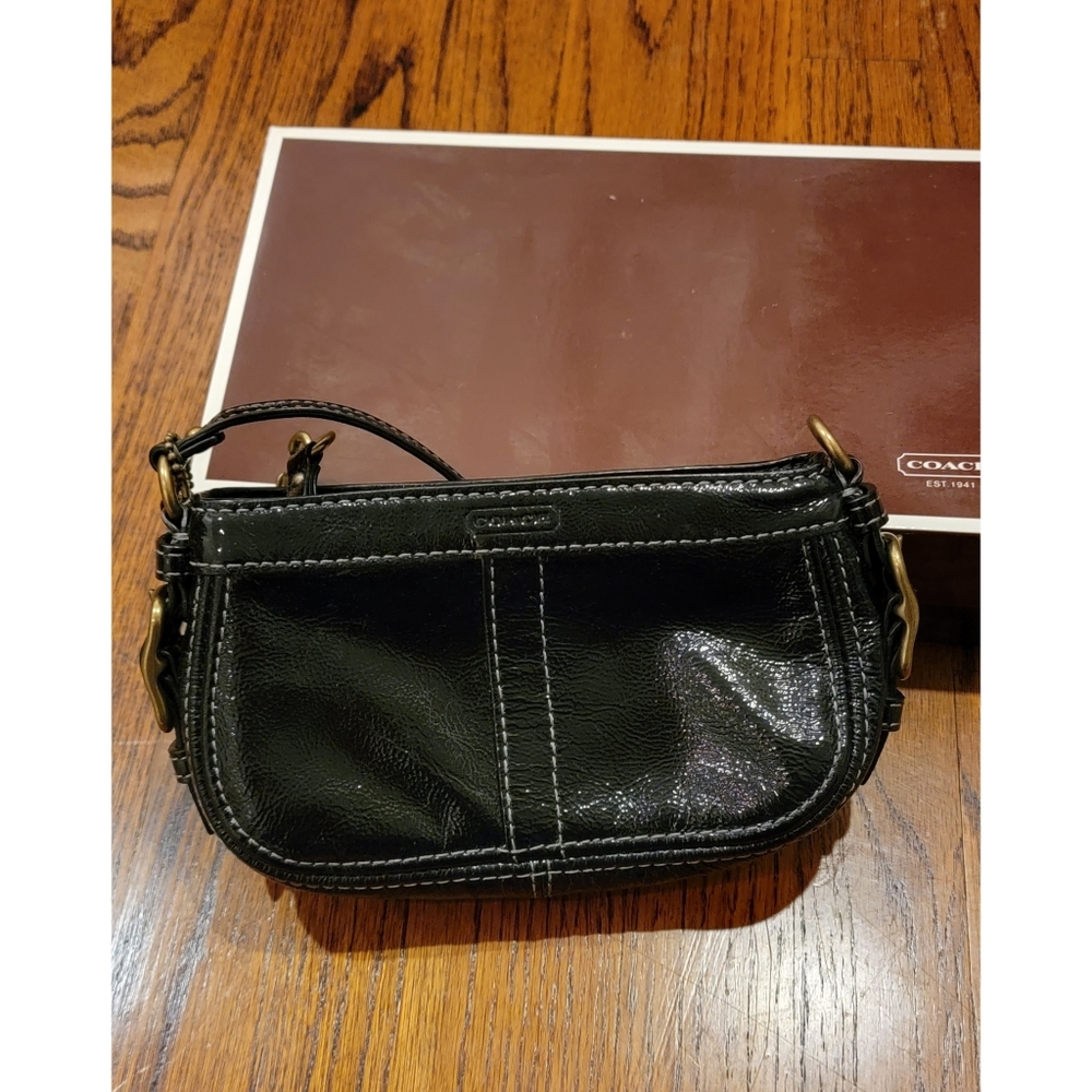 Small Black Coach wristlet